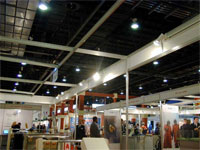 The exhibition hall with PERCo turnstiles at the exhibition. Dubai, UAE.