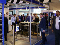 Box and rotor turnstiles PERCo the exhibition IFSEC-2005. Birmingham, UK.