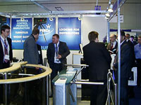 Box and rotor turnstiles PERCo the exhibition IFSEC-2005. Birmingham, UK.