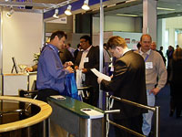 Box PERCo turnstile at the exhibition IFSEC-2005. Birmingham, UK.