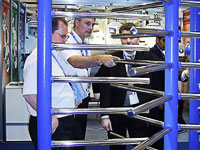 Full height Turnstile PERCo the exhibition IFSEC. Birmingham, UK.