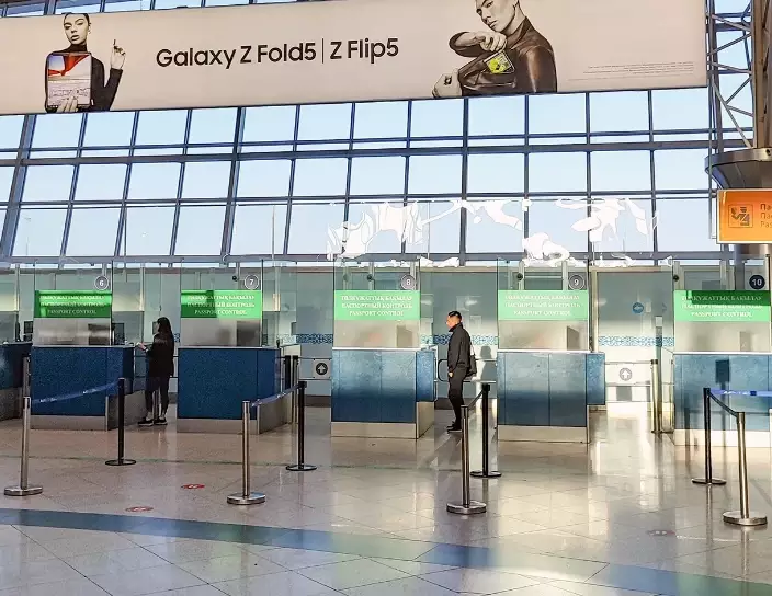 WHD-05 Electromechanical swing gates, Almaty Airport, Kazakhstan