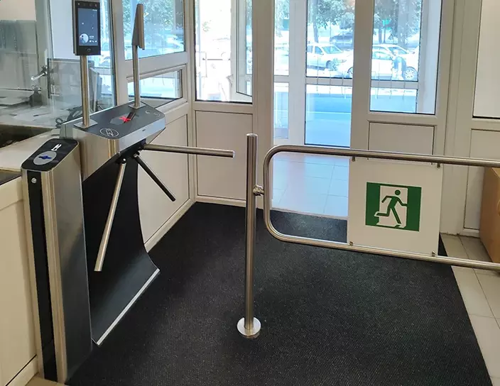 TTR-11А Motorized tripod turnstile, IC05 Card capture reader, BH02 Railing, Bashkirenergo Power and Heat Company, Russia
