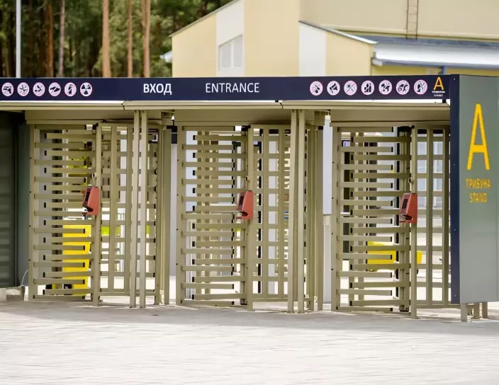RTD-15 Full height rotor turnstiles, Borisov Arena Stadium, Belarus
