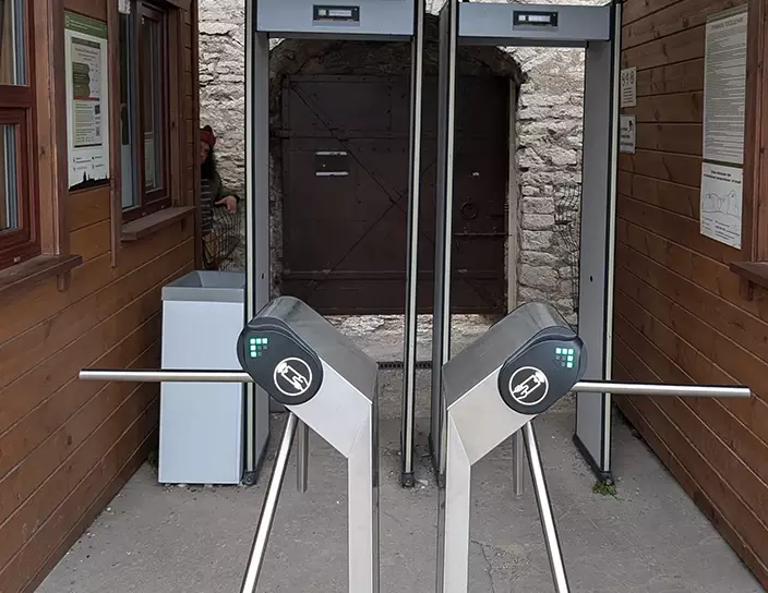 TTR-08A Tripod turnstiles, the Kremlin of Pskov, Russia