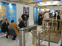 Box PERCo turnstile at the exhibition SECURITY-2004. Essen, Germany.