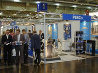Exhibition PERCo point in the exhibition SECURITY-2004. Essen, Germany.