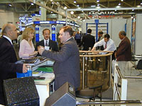 Exhibition stand at the exhibition PERCo SECURITY-2004. Essen, Germany.