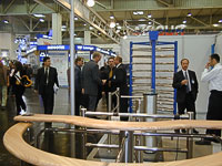 PERCo turnstiles at the exhibition SECURITY-2004. Essen, Germany.