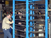 Full height turnstile PERCo the exhibition ISC West-2005. Las Vegas, USA.