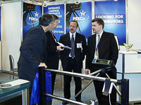 PERCo presented the complete range of turnstiles, gates and fences at the exhibition IFSEC-2005. Birmingham, UK.