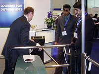 The exhibition IFSEC-2005 in England PERCo presented the complete range of turnstiles. Birmingham, UK.