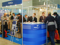 Exhibition stand PERCo on «Security and Safety Technologies-2006». Moscow, Russia.