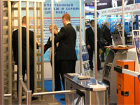 PERCo turnstiles at the exhibition «Security and Safety Technologies-2006». Moscow, Russia.