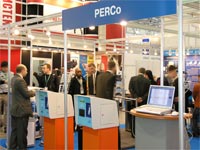 System of automated paid parking PERCo-PARKING at the exhibition «Security and Safety Technologies». Moscow, Russia.