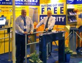 Turnstiles PERCo stand Directional Data Systems, in Birmingham at an exhibition on safety IFSEC-2007, England