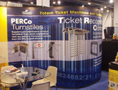 PERCo turnstiles at the exhibition IAAPA Attractions Expo-2009, in Las Vegas, USA.