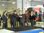 Official opening tour of the factory PERCo, Pskov, Russia.