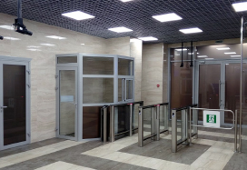 ST-01 Speed Gates, IC05 Card capture reader, BH Railing Systems, Signal plant, Novosibirsk, Russia