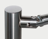 Railings rotary hinged unit made of black chrome plated zinc