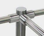Standard railing fittings made of chrome plated zinc