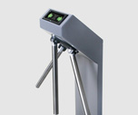 Compact turnstile folding arms released