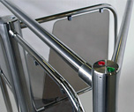 Waist height turnstile direction indicator lights